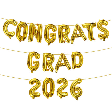 Tangparty Congrats Grad 2026 Letter Balloons/ Grad 2026 for Decor, Parties, Graduation, Senior 2026 Party Supplies, College High School Grad, ETC ETC