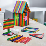 Gusto [200 Count] 4.5 Inch Colored Popsicle Sticks for Crafts