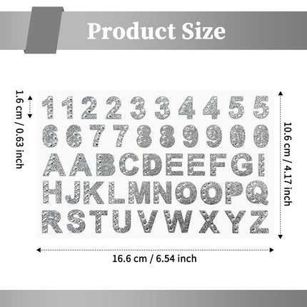 SHUNYINLAI 6 Sheets 294 PIECES Self-Adhesive Letters number stickers, Sticky Alphabet Sticker with Gems and Rhinestones for Scrapbook, DIY and Crafts supplies