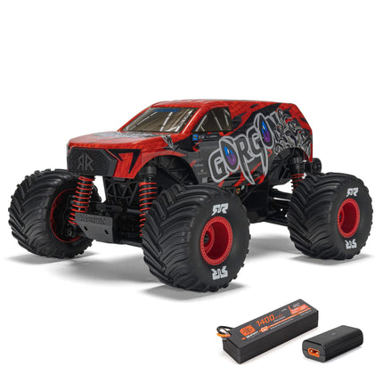 ARRMA Gorgon GROM 4X4 1/16 RC Monster Truck, RTR, Red