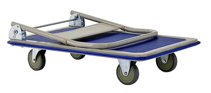 Juggernaut Carts Heavy Duty 660 lb. Capacity Folding Platform Cart, 11.02" Height, 23.2" Width, 35.4" Length, 660 Pounds Load Capacity - FPTC3623-BLUE