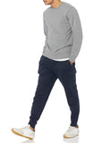 Amazon Essentials Men's Cargo Fleece Jogger Sweatpant, Navy, Large