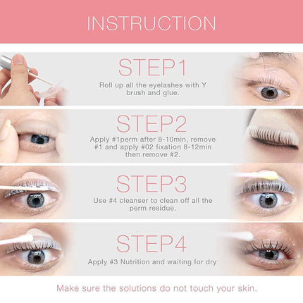 Le’phoqua Professional Eyelash Lift Kit, Curling Lash Extension Set, Lash Curling, Semi-Permanent Curling Perming Wave Suitable for Salon