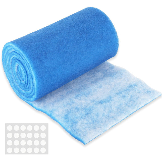 AQD 12" x 89" Air Vent Filters Kit - Cut to Size Floor Vent Filters for home. MERV 8 Electrostatic Air Filter Roll & Adhesive Hook Tape(30+ Filters)