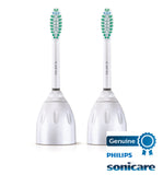 Philips Sonicare Genuine E-Series Replacement Toothbrush Heads, 2 Brush Heads, White, HX7022- (075020026996)