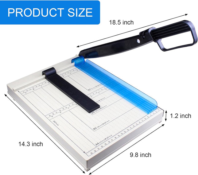 Paper Cutting Machine, 12 "A4 Cutting Length, 10 Sheet Capacity with Safety Protection Device and Blade Lock, Suitable for Office, School or Commercial usePaper Cutter