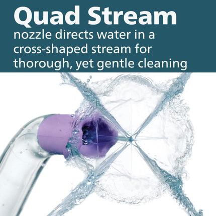 Philips Sonicare Power Flosser 3000 Cordless, Oral Irrigator Quad Stream technology and whisper quiet, Black, HX3826/23