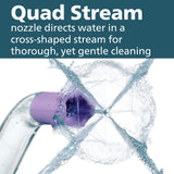 Philips Sonicare Power Flosser 3000 Cordless, Oral Irrigator Quad Stream technology and whisper quiet, Black, HX3826/23