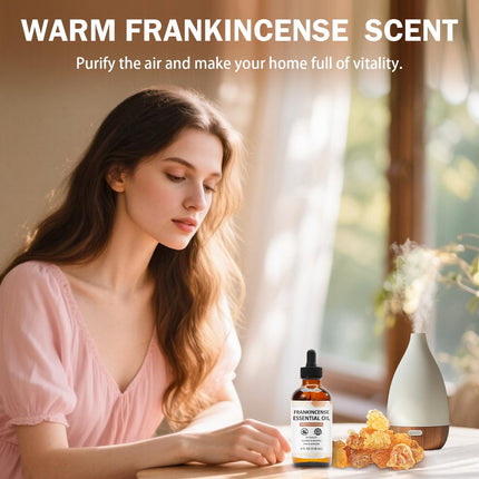 Frankincense Premium Grade  Pure and Natural Essential Oil for Skin, Hair, Nails and DIY with Glass Dropper, 4Fl Oz