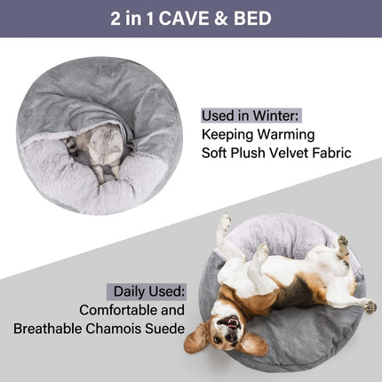 MICOOYO Cozy Cave Dog Cat Bed, Small