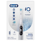 Oral-B iO6 Electric Toothbrush, for a Deep Clean and Whiter Teeth, Opal Grey, iO Series 6 with 1 Toothbrush, 1 Brush Head, and 1 Travel Case