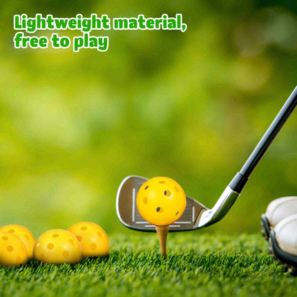 Ounona 24pcs Practice Golf Balls, Hollow Airflow Practice Golf Training Balls, Plastic Training Driving Range for Home Outdoor Indoor Games