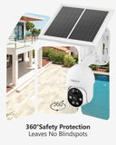 Solar Security Cameras Wireless Outdoor Surveillance with Solar Powered,360° Panoramic View
