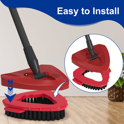 Spin Mop Scrub Brush Head Compatible with Vileda O Cedar RinseClean 1 Tank System, Scrubber Mop Head Replacement Shower Floor Scrubber Hard Bristle Cleaning Brush Cleaning Accessories