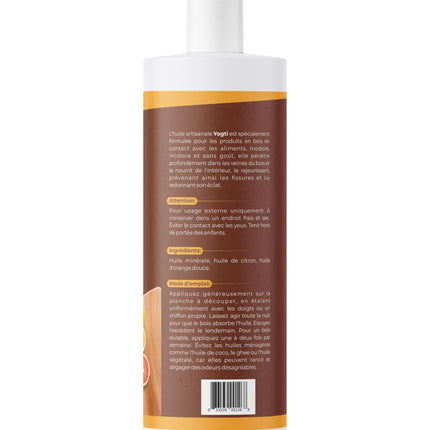 YOGTI Artisan 360ml – Food Grade Oil with Natural Citrus Scent – Conditions & Protects Wood & Bamboo – For Butcher Blocks, Boards, Utensils Cutting Board Oil, Citrus Bloom