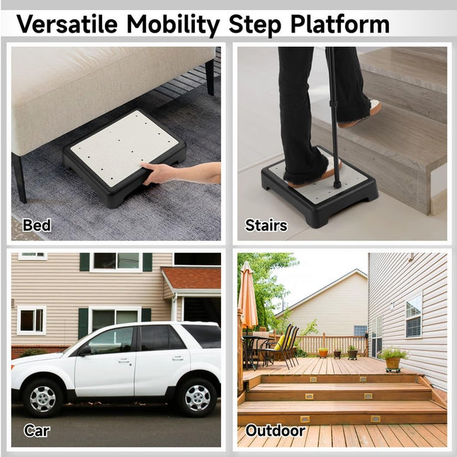 Seniors for Stool Step One, Cars Beds Stairs for Platform Step Mobility Non-Slip, Half Step Strong Capacity Bearing 440 Lbs, Step Support Short Portable Riser Step Support for Elderly & Adults