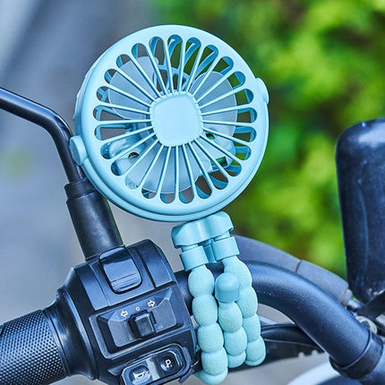 Mini Handheld Stroller Fan 360° Rotate, Octopus Tripod, Clamp-On Cooling