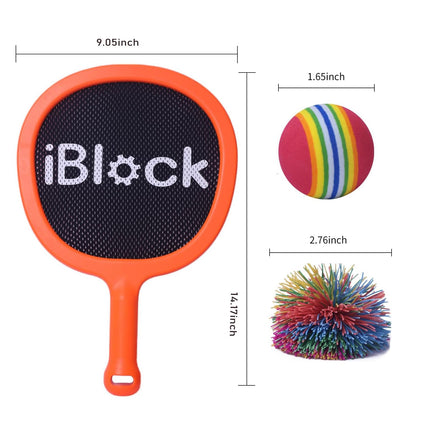RORLAND Racquet Set,Paddles and Bouncy Balls,Ideal for Family Indoor Outdoor Activities,Sport Game for Beginner or Intermediate Fun Play, Swing Racket in Beach Pool Backyard Playground Lawn Park Court