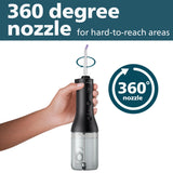 Philips Sonicare Power Flosser 3000 Cordless, Oral Irrigator Quad Stream technology and whisper quiet, Black, HX3826/23