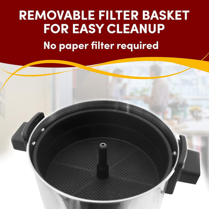 Elite Cuisine CCM-035 30-Cup Stainless Steel Coffee Urn Coffee Maker Water Boiler LIKE NEW