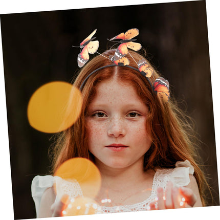 FOMIYES 1pc Orange Butterfly Hair Hoop for Girls Headband Chic Design for Parties Cosplay and Daily Wear