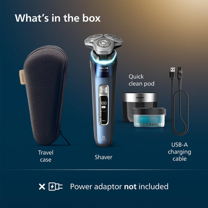 New Open Philips i9000 Prestige Electric Shaver, Mystic Blue