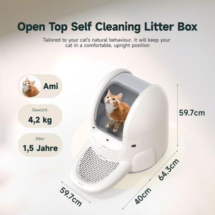 Amicura Self Cleaning Cat Litter Box Cura 2 NEW OPEN BOX