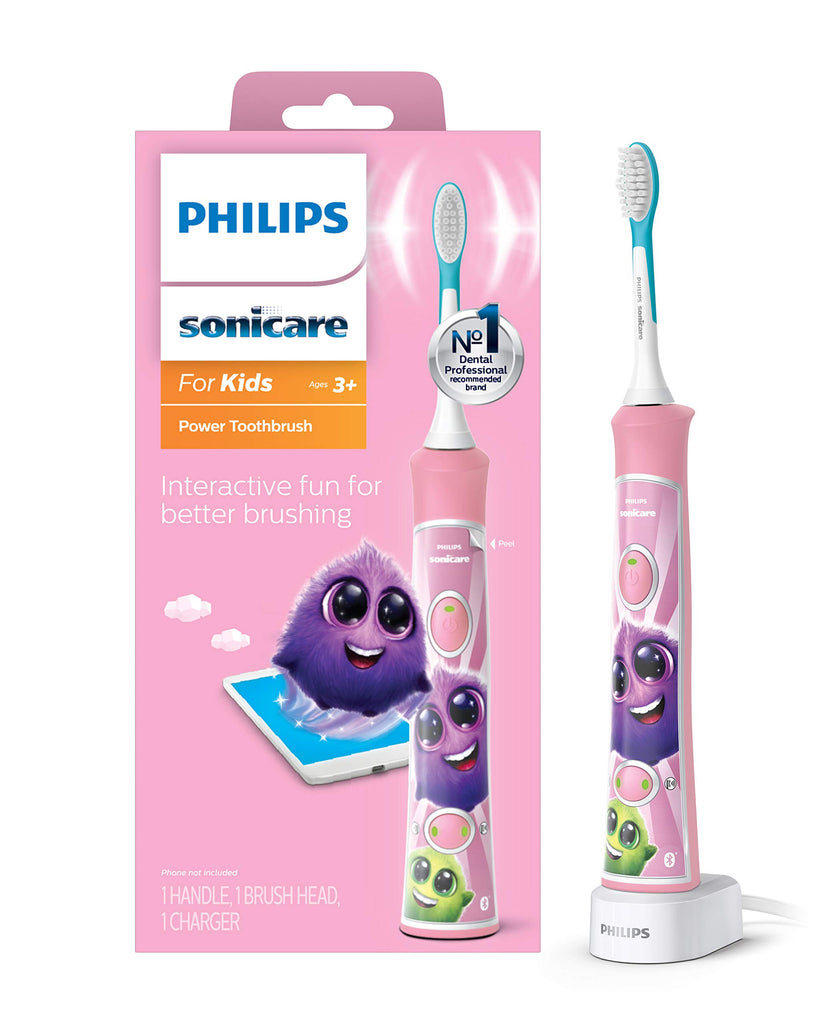 Philips Sonicare for Kids Pink Rechargeable Electric Toothbrush, HX6351/41