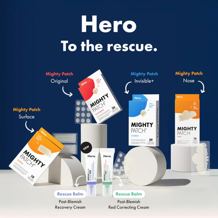 Hero Cosmetics Mighty Patch Nose – Hydrocolloid Nose Strips for Pores & Pimples, Absorbs Gunk and Oil, Improves the Look of Pores , 10 Count