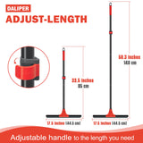 DALIPER Floor Squeegee with 18” Silicone Rubber Scraper Head and 58” Long Adjustable Handle, Heavy Duty Shower Squeegees for Concrete Floor, on Multi-Surface Tile Glass Pool Garage Cleaning