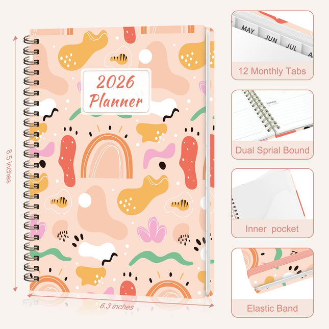 2026 Planner, Weekly and Monthly Calendar Agenda Book, Jan 2026 - Dec 2026, Planning Academic Planner for Office Desk Accessories and School Supplies - A5 (6.3" x 8.5")