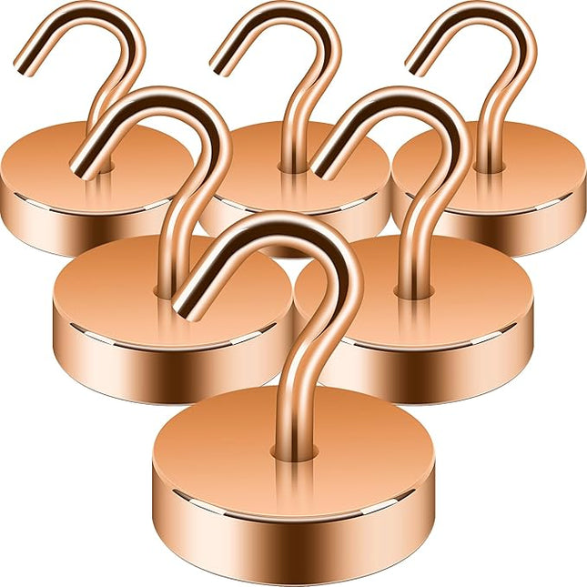 Neosmuk 6 Pack Magnetic Hooks Steel Tube Design for Cruise, 80lb+ Bronze | Cruise Ship Essentials,Heavy Duty Magnet Hooks for Cabins, Refrigerator, Grill, Hanging, and Travel X004HO6GP9