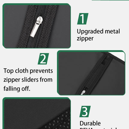 WeLiu 8-Pack, 43 Inch PEVA Garment Bags for Hanging Clothes - Reusable Black Suit Bags with Clear Window for Closet Storage & Travel