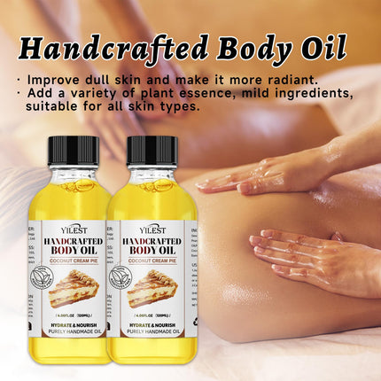 Organic Coconut Oil Body Oil for Dry Skin - Sweet Almond & Coconut Oils Blend, Moisturizing, Nourishing & Aromatic Skin Care Treatment for Women & Men, Hydrating & Non-Greasy (4.06FL.OZ, Organic Coconut)
