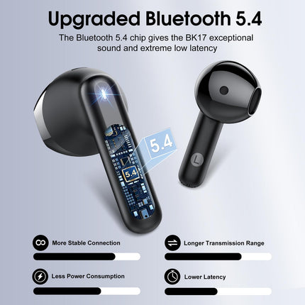 Cillso Wireless Earbuds, Bluetooth Headphones in Ear Buds, 40H HiFi Stereo Bluetooth Earbuds with ENC Noise Cancelling Mics, IP7 Waterproof Earphones