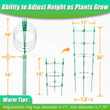 Sinimaka Upgrade Tomato Cage, 36 Inches 6 Pack Adjustable Tomato Plant Support Cages