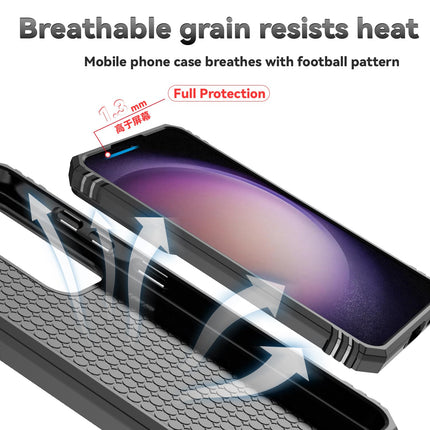 SAMSUNG S23 FE Military Grade All-in-One ring Stand Card Case, BLACK