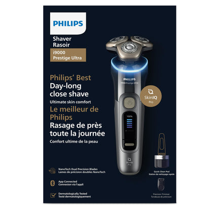 Philips i9000 Prestige Ultra Electric Shaver with Travel Case, Dark Slate