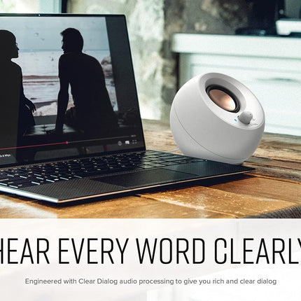 Creative Pebble 2.0 USB-Powered Desktop Speakers with Far-Field Drivers and Passive Radiators for PCs and Laptops