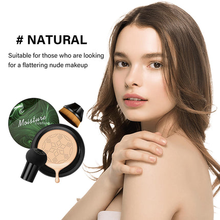 LZYLLS Air Cushion CC Cream Full Coverage Concealer Foundation Long-lasting Oil Control Moisturizing BB Cream, Natural