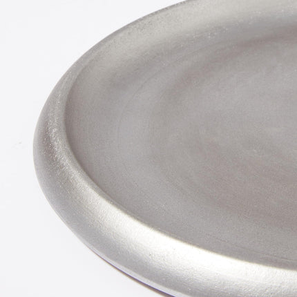 DN DECONATION Silver Ottoman Tray, Trays for Home Decor Table Centerpiece