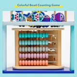 5 in 1Wooden Activity Cube, Montessori Magnetic Fishing Game Toy for Toddlers,Stacking Fine Motor Skills Toys for Kids Preschool Learning Toys T125