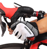 Souke Sports Cycling Bike Gloves Padded Half Finger Bicycle Shock-Absorbing Anti-Slip MTB Road Biking for Men/Women