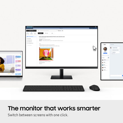 SAMSUNG 32-Inch M7 Series 4K UHD Smart Monitor LS32DM702UNXGO -K