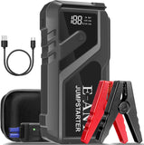 Car Battery Jump Starter 4000A Peak, 12V Jump Starter Battery Pack for Up to 8L Gas/5L Diesel, Battery Booster Jump Box, Power Bank USB QC3.0 Outputs Portable Charger (4000A-Gray)
