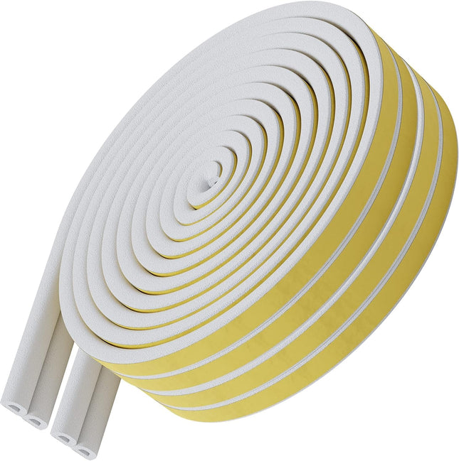 Jabukosu 66 Feet Self Stick Foam Weather Stripping Door Window Seal Draft Stopper Insulation Tape for Windows and Doors Soundproof Weatherstripping Gap Blocker