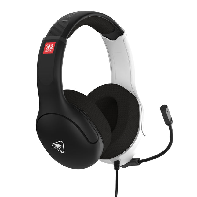 Turtle Beach Airlite Fit Black and White Wired Gaming Headset Officially Licensed for Nintendo Switch, 2 and OLED – Flip-to-Mute Mic, Over-Ear Premium Comfort