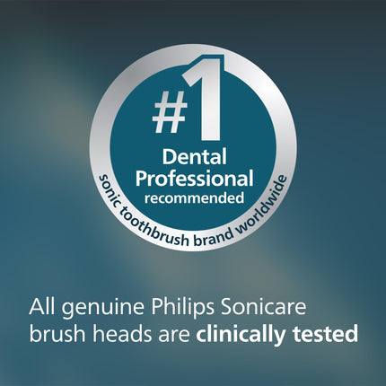 Philips Sonicare C3 Two-in-One - Genuine Replacement Electric Toothbrush Heads, Black,HX9042/95