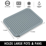 Smithcraft Silicone Trivets for Hot Dishes, Pots and Pans, Hot Pads for Kitchen, Heat Resistant Mat Quartz Countertops, Silicone Mats for Kitchen Counter, Table Pot Holders Trivet mat Set 2 Dark Grey