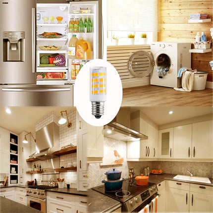 KAKEMONO 8-PACL E12 LED Candelabra Light Bulbs 4W, 40 Watt Halogen Equivalent,Warm White 2700K C7 T4 120V Small Base Non-dimmable for Ceiling Fan Chandelier Pendant Lighting Salt Lamp
